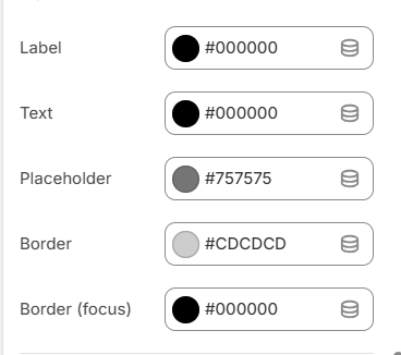 newsletter popup input colors